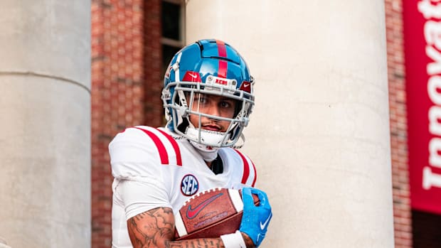 Rebels wide receiver Jordan Watkins. (Photo courtesy of Ole Miss Athletics)
